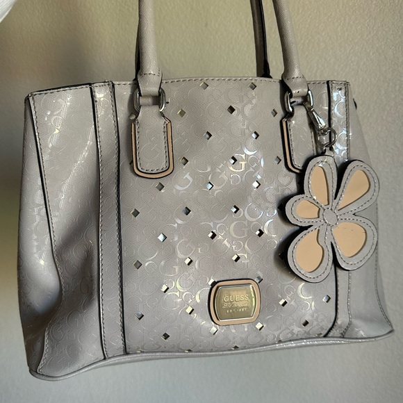 GUESS Purple Flower Power Tote Bag - Picture 1 of 15